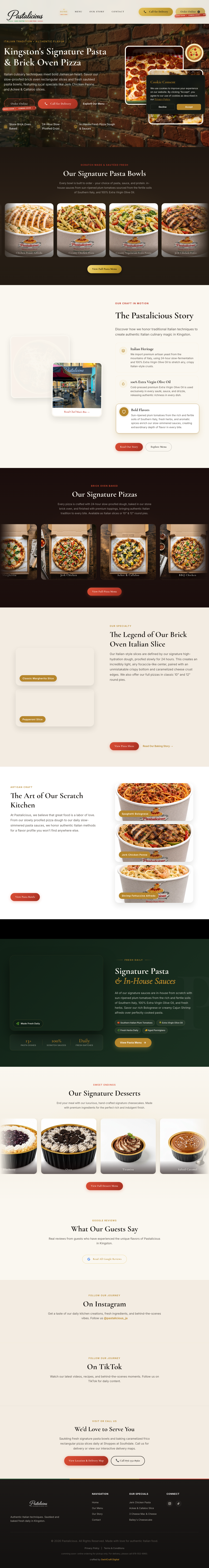 Pastalicious Jamaica website preview