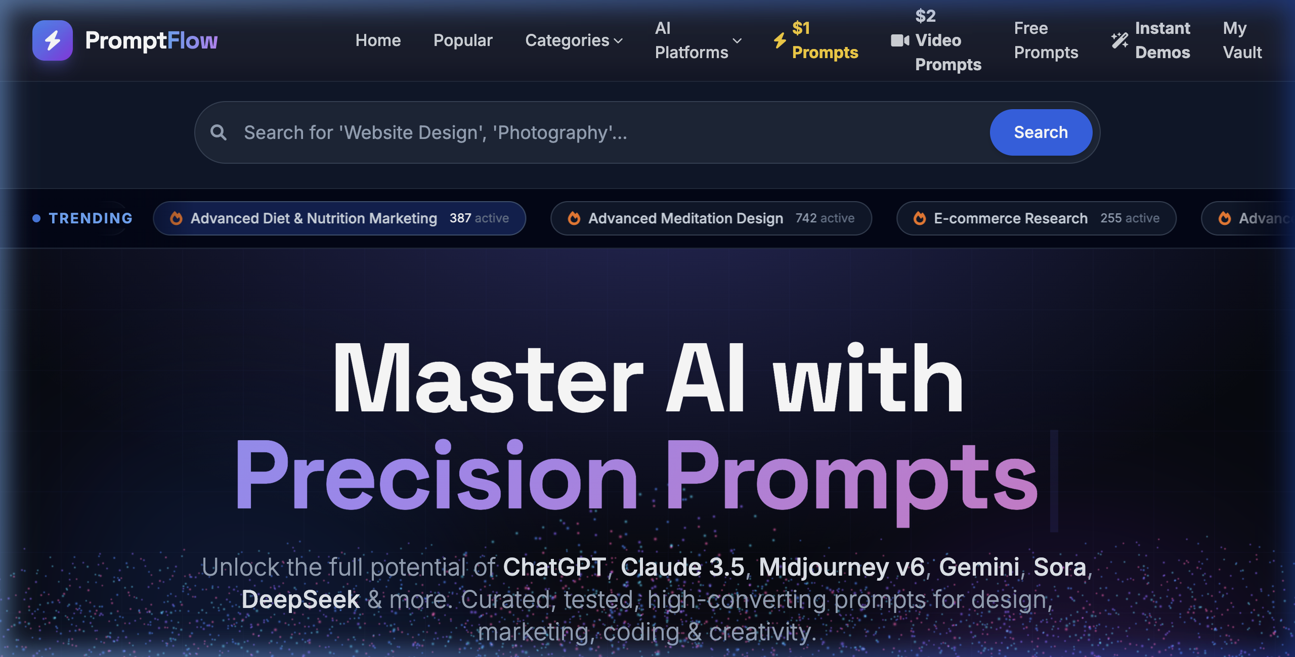 PromptFlow AI Agent & Workflow Marketplace Desktop Mockup by SwirlCraft Digital