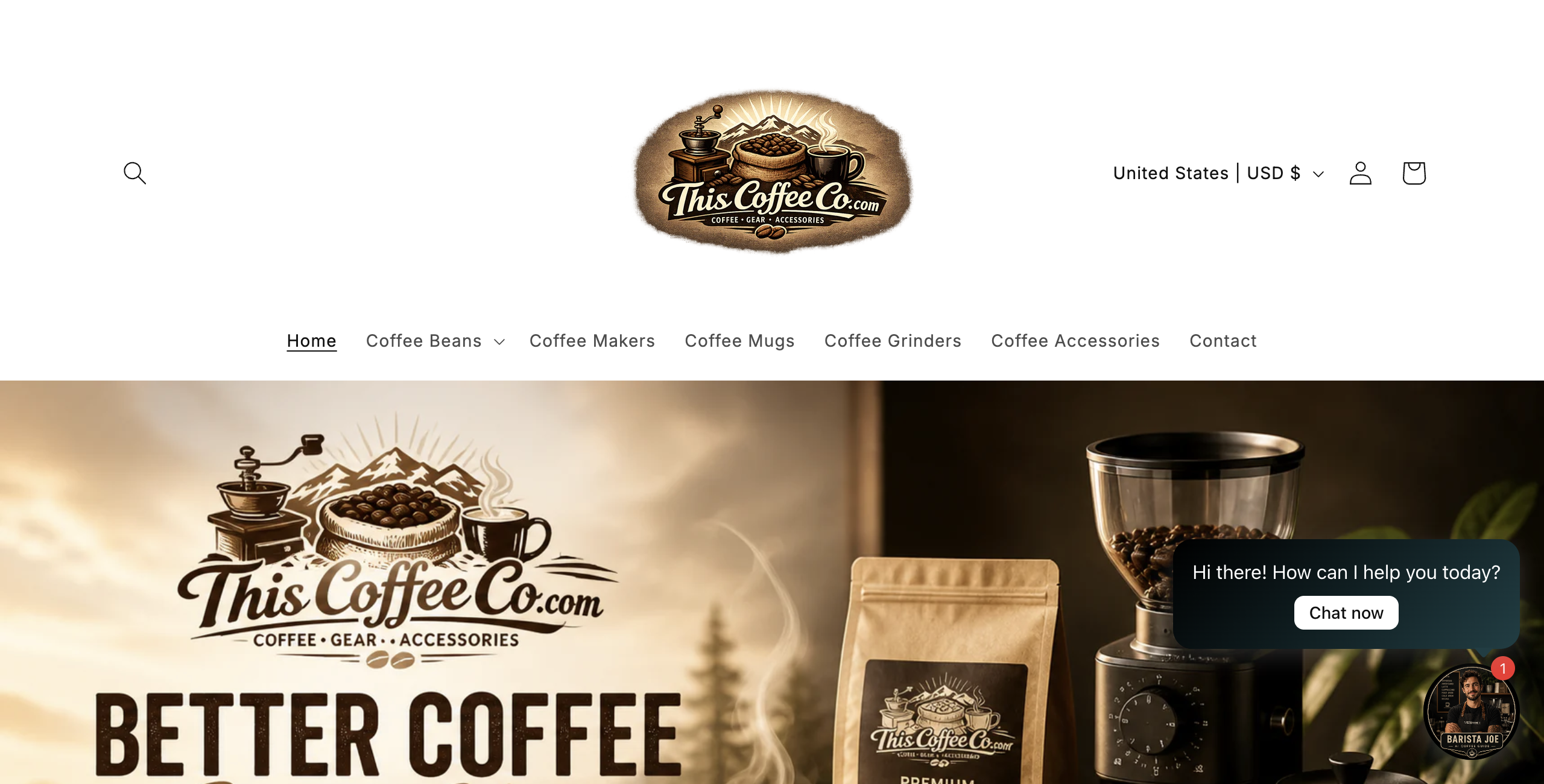 This Coffee Co Premium Shopify E-Commerce Store Desktop Mockup by SwirlCraft Digital